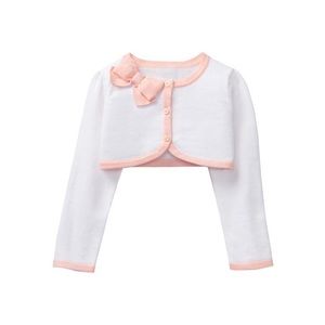 EUC Janie and Jack Pink Bow Crop Cardigan